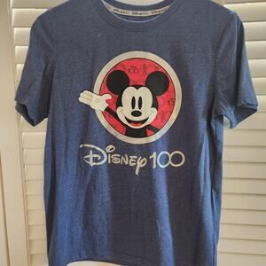 Disney 100th Anniversary Mickey Mouse blue cotton t-shirt